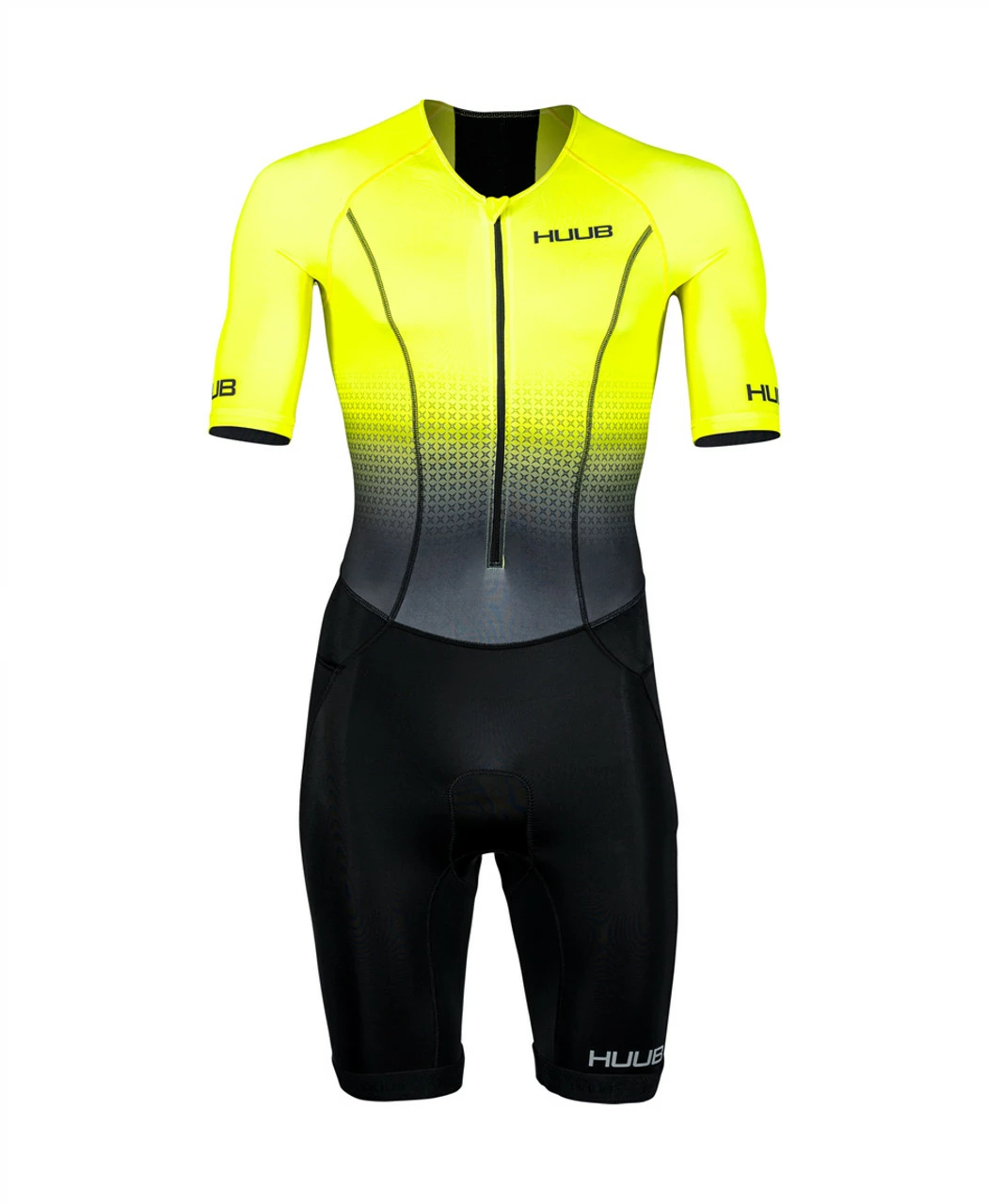 HUUB - Commit Long Course Tri Suit - Men's - Black/Fluo Yellow - 2023 1 HUUB - Commit Long Course Tri Suit - Men's - Black/Fluo Yellow - 2023