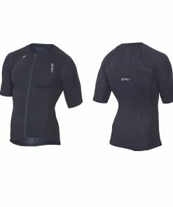 2XU - Compression Sleeved Tri Top - Men's Size Small Only -ZONE3 shop 2XU MT3615a Compression Sleeved Tri Top BLKBLK MyTriathlon 21430.1644752081