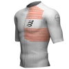 Compressport - Tri Postural Short Sleeve Top - Men's - White/Orangeade