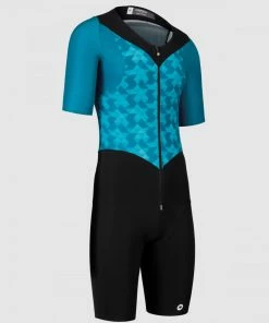 Assos - TRIATOR Men's Short-Sleeve Speedsuit - Adamant Blue - 2023 -ZONE3 shop ASSOS 11.11.223.2G 13 02258.1675328975