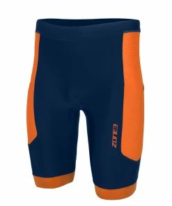 Zone 3 Zone3 - 2023 - Aquaflo Plus Tri Shorts - Men's -ZONE3 shop Aquaflo Mens Orange Front 01 44205.1661246283