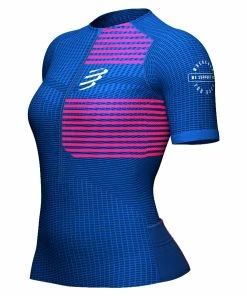 Compressport - Women's Tri Postural Short-Sleeve Top - Blue Lolite