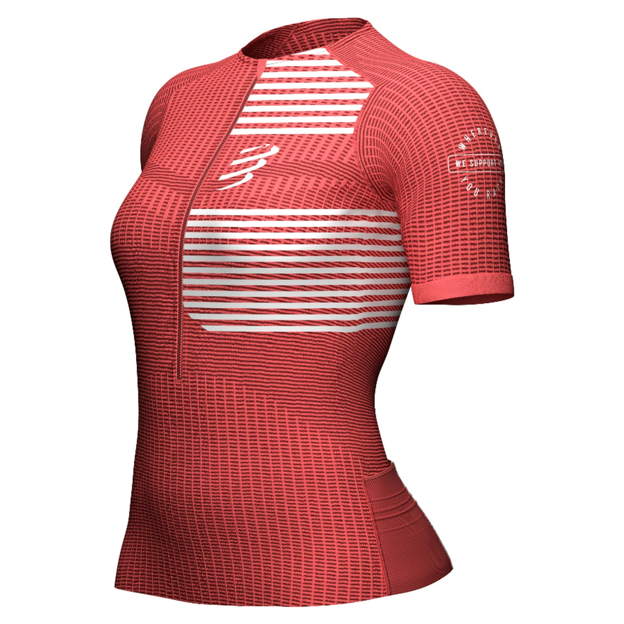Compressport - Women's Tri Postural Short-Sleeve Top - Coral 1 Compressport - Women's Tri Postural Short-Sleeve Top - Coral