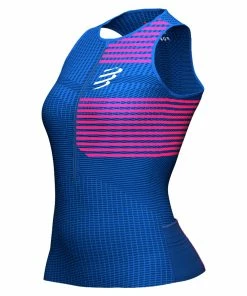 Compressport - Women's Tri Postural Tank Top - Blue Lolite