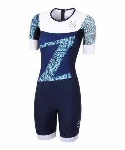 Zone 3 Zone3 - Women's Lava Long Distance Aero Short Sleeve Trisuit - Kona Edition