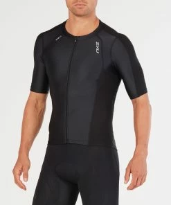 2XU - Compression Sleeved Tri Top - Men's - 22 2XU - Compression Sleeved Tri Top - Men's - -ZONE3 shop MT4840a BLK BLK 02 66169.1643986085