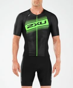 2XU - Compression Sleeved Tri Top - Men's - 18 2XU - Compression Sleeved Tri Top - Men's - -ZONE3 shop MT4840a BLK GLG 01 30224.1643986085