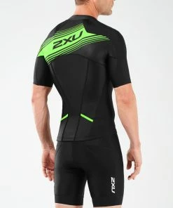 2XU - Compression Sleeved Tri Top - Men's - 19 2XU - Compression Sleeved Tri Top - Men's - -ZONE3 shop MT4840a BLK GLG 03 77407.1643986085