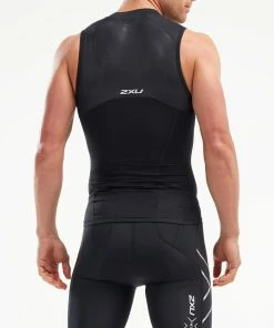 2XU - Compression Tri Singlet - Men's - * -ZONE3 shop MT5519a BLK BLK 01 08828.1654873980