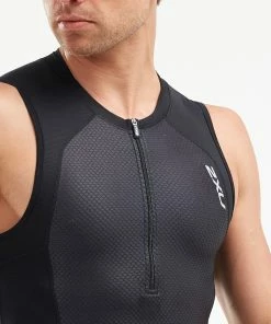 2XU - Compression Tri Singlet - Men's - * -ZONE3 shop MT5519a BLK BLK 04 10973.1654873980