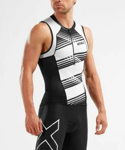 2XU - Compression Tri Singlet - Men's - * -ZONE3 shop MT5519a BLK BWL 02 10774.1654873980