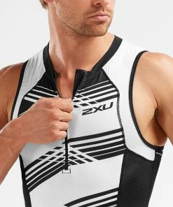 2XU - Compression Tri Singlet - Men's - * -ZONE3 shop MT5519a BLK BWL 03 06279.1654873980