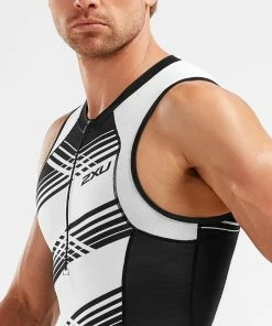 2XU - Compression Tri Singlet - Men's - * -ZONE3 shop MT5519a BLK BWL 04 40708.1654873980