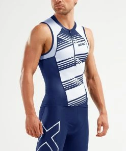 2XU - Compression Tri Singlet - Men's - * -ZONE3 shop MT5519a NVY NWL 02 73134.1654873980