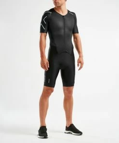 2XU - Perform Full Zip Sleeved Trisuit - Men's -ZONE3 shop MT5525d BLK BLK 05 01735.1648461682