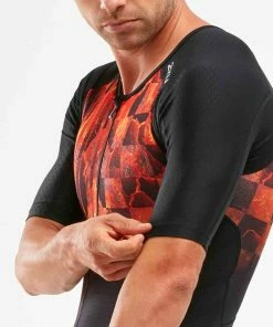 2XU - Perform Men's Full Zip Sleeved Trisuit -ZONE3 shop MT5525d BLK FOM 04 squashed 87600.1658223421