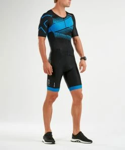 2XU - Perform Full Zip Sleeved Trisuit - Men's -ZONE3 shop MT5525d BLK SBP 02 31142.1648461682