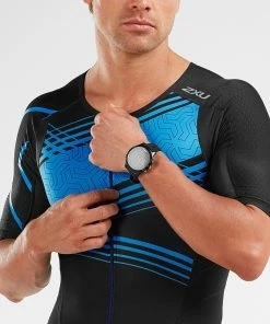 2XU - Perform Full Zip Sleeved Trisuit - Men's -ZONE3 shop MT5525d BLK SBP 03 76403.1648461682