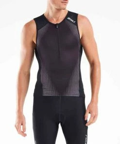 2XU - Perform Tri Singlet - Men's -ZONE3 shop MT5530a BLK SDW 00 squashed 64665.1659623990