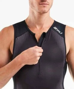 2XU - Perform Tri Singlet - Men's -ZONE3 shop MT5530a BLK SDW 03 squashed 03014.1659623990
