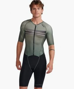 2XU - Aero Sleeved Trisuit - Men's - Alpine/Periscope