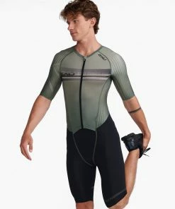 2XU - Aero Sleeved Trisuit - Men's - Alpine/Periscope -ZONE3 shop MT6426d ALP PER 04 88280.1645201933