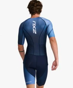 2XU - Aero Sleeved Trisuit - Men's - Midnight/Turmeric 11 2XU - Aero Sleeved Trisuit - Men's - Midnight/Turmeric -ZONE3 shop MT6426d MDN TUR 34 92237.1655980267