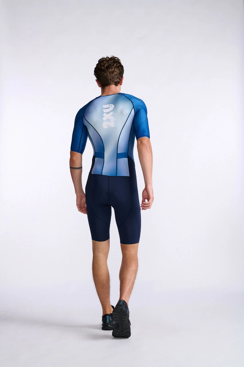 2XU - Aero Sleeved Trisuit - Men's - Midnight/White - 2023 20 2XU - Aero Sleeved Trisuit - Men's - Midnight/White - 2023 - Image 20