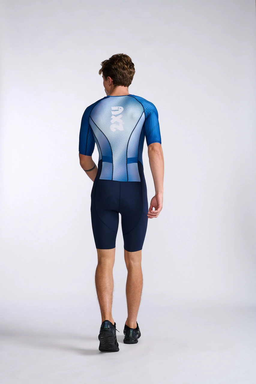 2XU - Aero Sleeved Trisuit - Men's - Midnight/White - 2023 2 2XU - Aero Sleeved Trisuit - Men's - Midnight/White - 2023 - Image 2