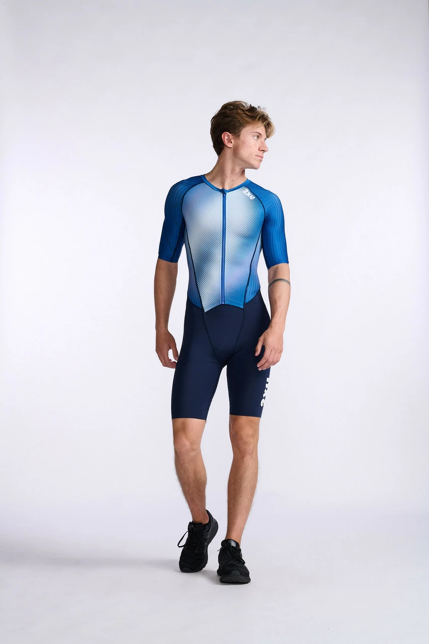 2XU - Aero Sleeved Trisuit - Men's - Midnight/White - 2023 18 2XU - Aero Sleeved Trisuit - Men's - Midnight/White - 2023 - Image 18