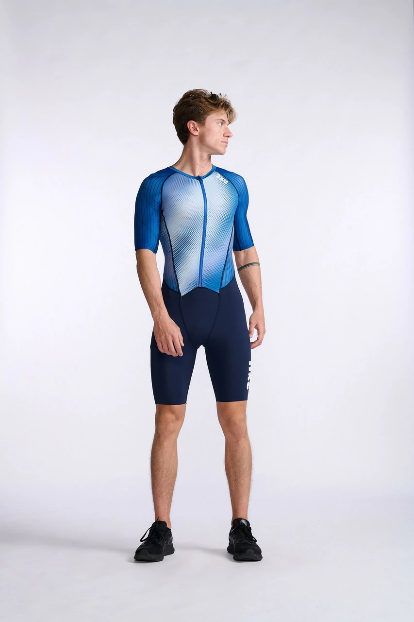 2XU - Aero Sleeved Trisuit - Men's - Midnight/White - 2023 15 2XU - Aero Sleeved Trisuit - Men's - Midnight/White - 2023 - Image 15