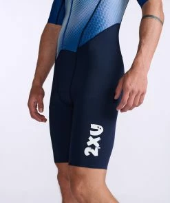 2XU - Aero Sleeved Trisuit - Men's - Midnight/White - 2023 45 2XU - Aero Sleeved Trisuit - Men's - Midnight/White - 2023 -ZONE3 shop MT6426d MDN WHT 23 80995.1666343157