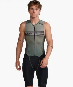 2XU - Aero Front Zip Trisuit - Men's - Alpine/Periscope - 2023