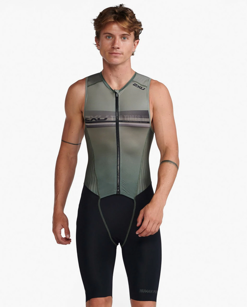 2XU - Aero Front Zip Trisuit - Men's - Alpine/Periscope - 2023 1 2XU - Aero Front Zip Trisuit - Men's - Alpine/Periscope - 2023