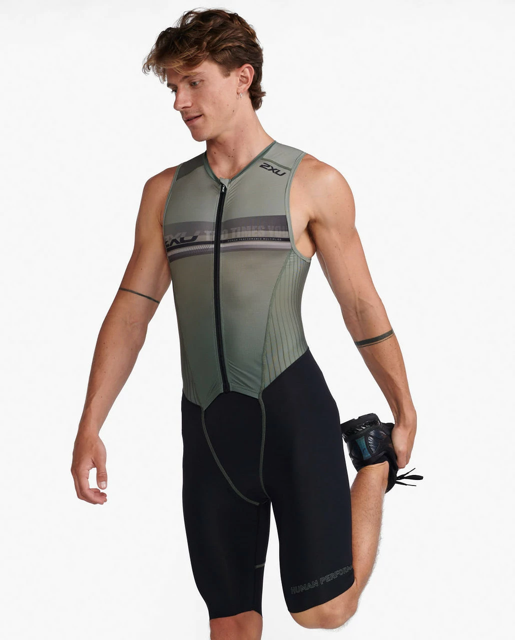 2XU - Aero Front Zip Trisuit - Men's - Alpine/Periscope - 2023 4 2XU - Aero Front Zip Trisuit - Men's - Alpine/Periscope - 2023 - Image 4