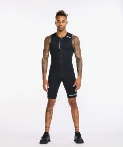 2XU - Aero Front Zip Trisuit - Men's - Black/White - 2023 26 2XU - Aero Front Zip Trisuit - Men's - Black/White - 2023 -ZONE3 shop MT6427d BLK WHT 01 06288.1666359682