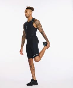 2XU - Aero Front Zip Trisuit - Men's - Black/White - 2023 30 2XU - Aero Front Zip Trisuit - Men's - Black/White - 2023 -ZONE3 shop MT6427d BLK WHT 04 20949.1666359682