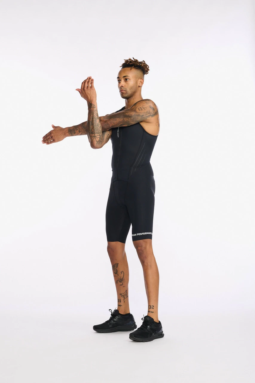 2XU - Aero Front Zip Trisuit - Men's - Black/White - 2023 9 2XU - Aero Front Zip Trisuit - Men's - Black/White - 2023 - Image 9