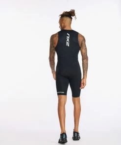 2XU - Aero Front Zip Trisuit - Men's - Black/White - 2023 23 2XU - Aero Front Zip Trisuit - Men's - Black/White - 2023 -ZONE3 shop MT6427d BLK WHT 07 74905.1666359682