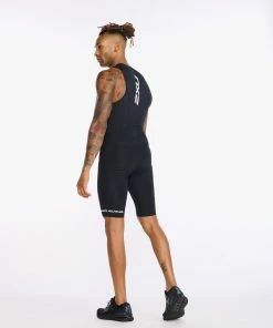 2XU - Aero Front Zip Trisuit - Men's - Black/White - 2023 37 2XU - Aero Front Zip Trisuit - Men's - Black/White - 2023 -ZONE3 shop MT6427d BLK WHT 17 92164.1666359682