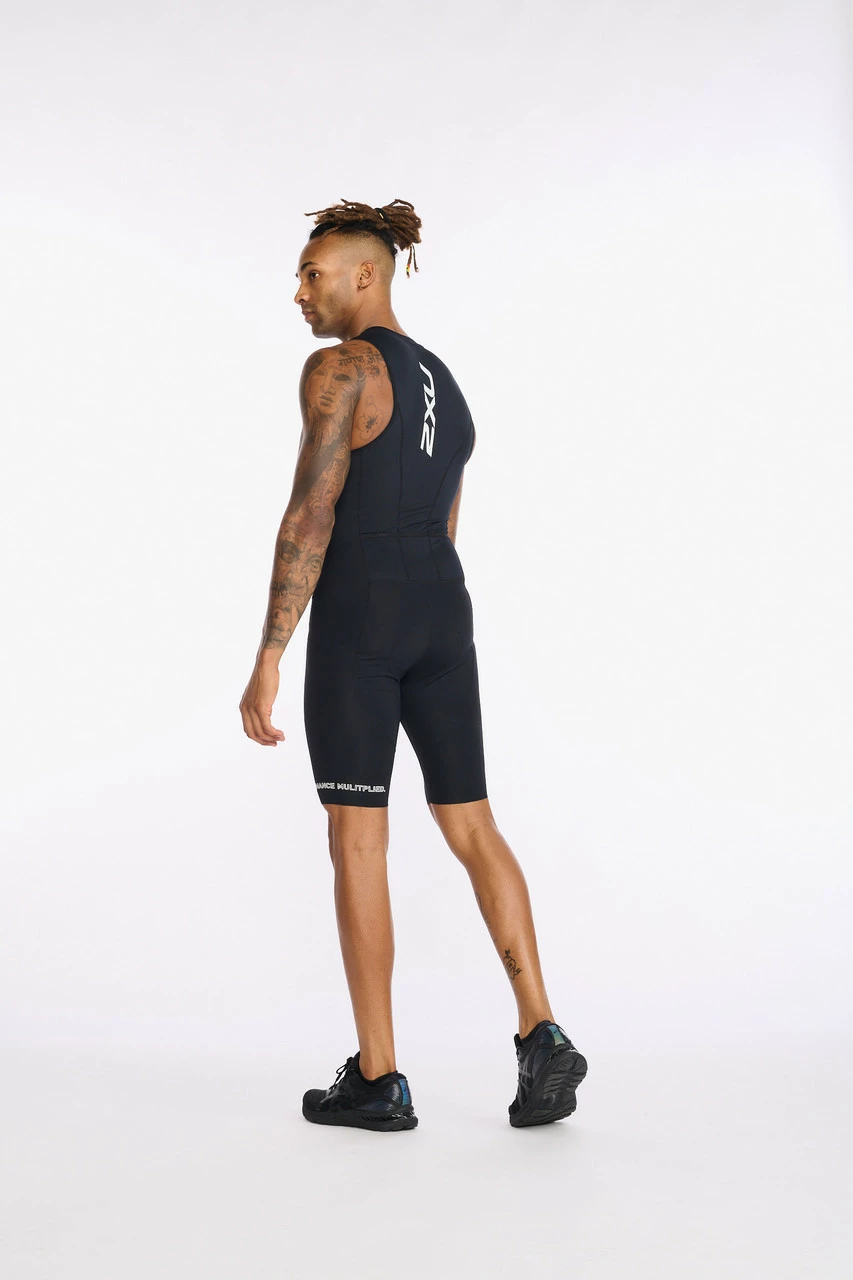 2XU - Aero Front Zip Trisuit - Men's - Black/White - 2023 17 2XU - Aero Front Zip Trisuit - Men's - Black/White - 2023 - Image 17