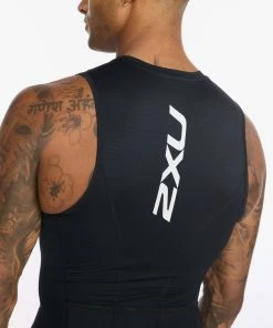 2XU - Aero Front Zip Trisuit - Men's - Black/White - 2023 39 2XU - Aero Front Zip Trisuit - Men's - Black/White - 2023 -ZONE3 shop MT6427d BLK WHT 19 83571.1666359682