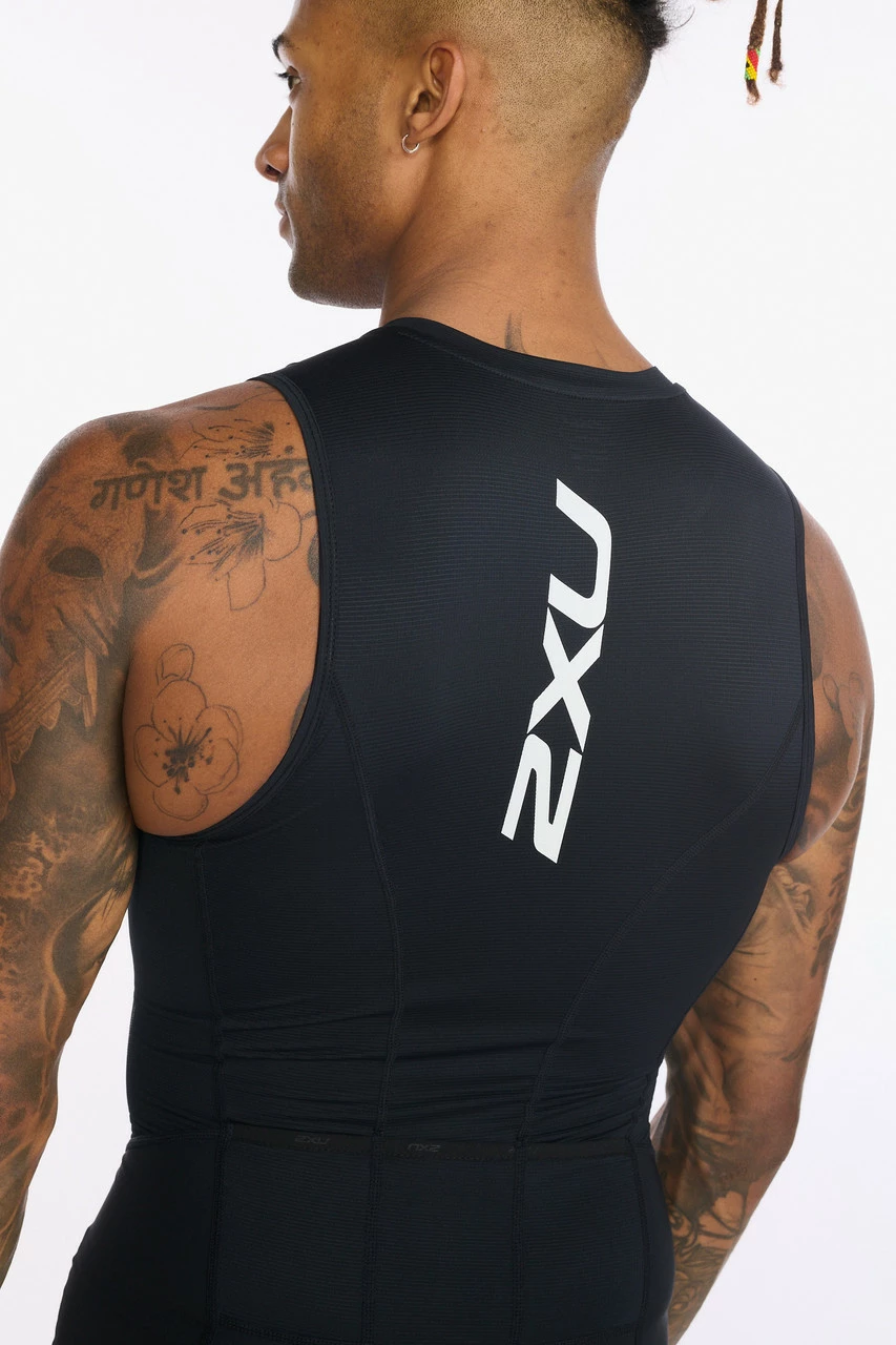 2XU - Aero Front Zip Trisuit - Men's - Black/White - 2023 19 2XU - Aero Front Zip Trisuit - Men's - Black/White - 2023 - Image 19