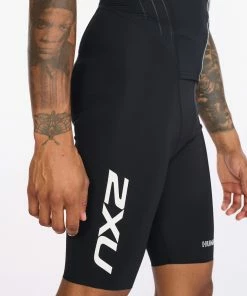 2XU - Aero Front Zip Trisuit - Men's - Black/White - 2023 40 2XU - Aero Front Zip Trisuit - Men's - Black/White - 2023 -ZONE3 shop MT6427d BLK WHT 20 96033.1666359682