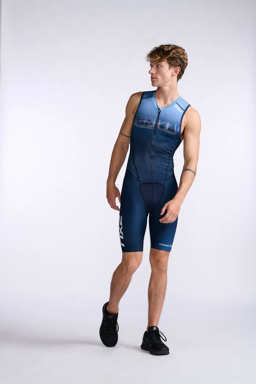 2XU - Aero Front Zip Trisuit - Men's - Midnight/Turmeric - 2023 3 2XU - Aero Front Zip Trisuit - Men's - Midnight/Turmeric - 2023 - Image 3