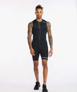 2XU - Aero Tri Singlet - Men's - Black/White - 2023 32 2XU - Aero Tri Singlet - Men's - Black/White - 2023 -ZONE3 shop MT6428a BLK WHT 03 90025.1658399022