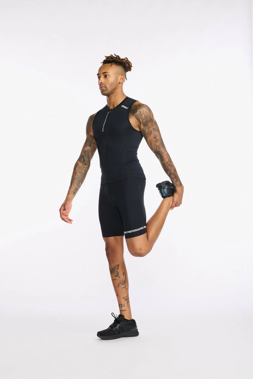 2XU - Aero Tri Singlet - Men's - Black/White - 2023 4 2XU - Aero Tri Singlet - Men's - Black/White - 2023 - Image 4