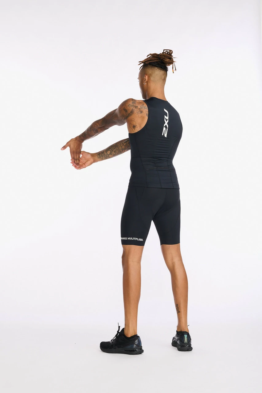 2XU - Aero Tri Singlet - Men's - Black/White - 2023 8 2XU - Aero Tri Singlet - Men's - Black/White - 2023 - Image 8