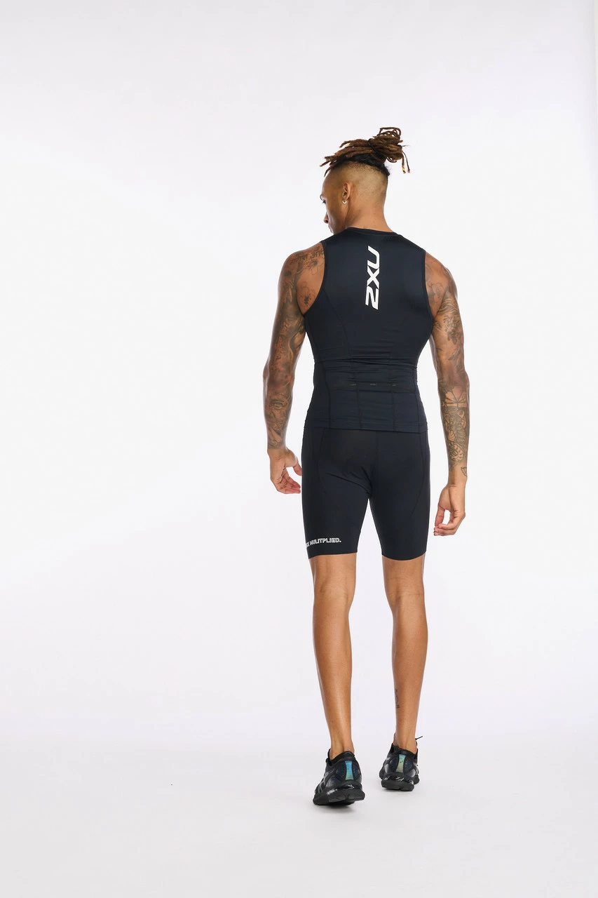 2XU - Aero Tri Singlet - Men's - Black/White - 2023 11 2XU - Aero Tri Singlet - Men's - Black/White - 2023 - Image 11