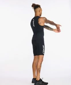 2XU - Aero Tri Singlet - Men's - Black/White - 2023 31 2XU - Aero Tri Singlet - Men's - Black/White - 2023 -ZONE3 shop MT6428a BLK WHT 11 70116.1658399022